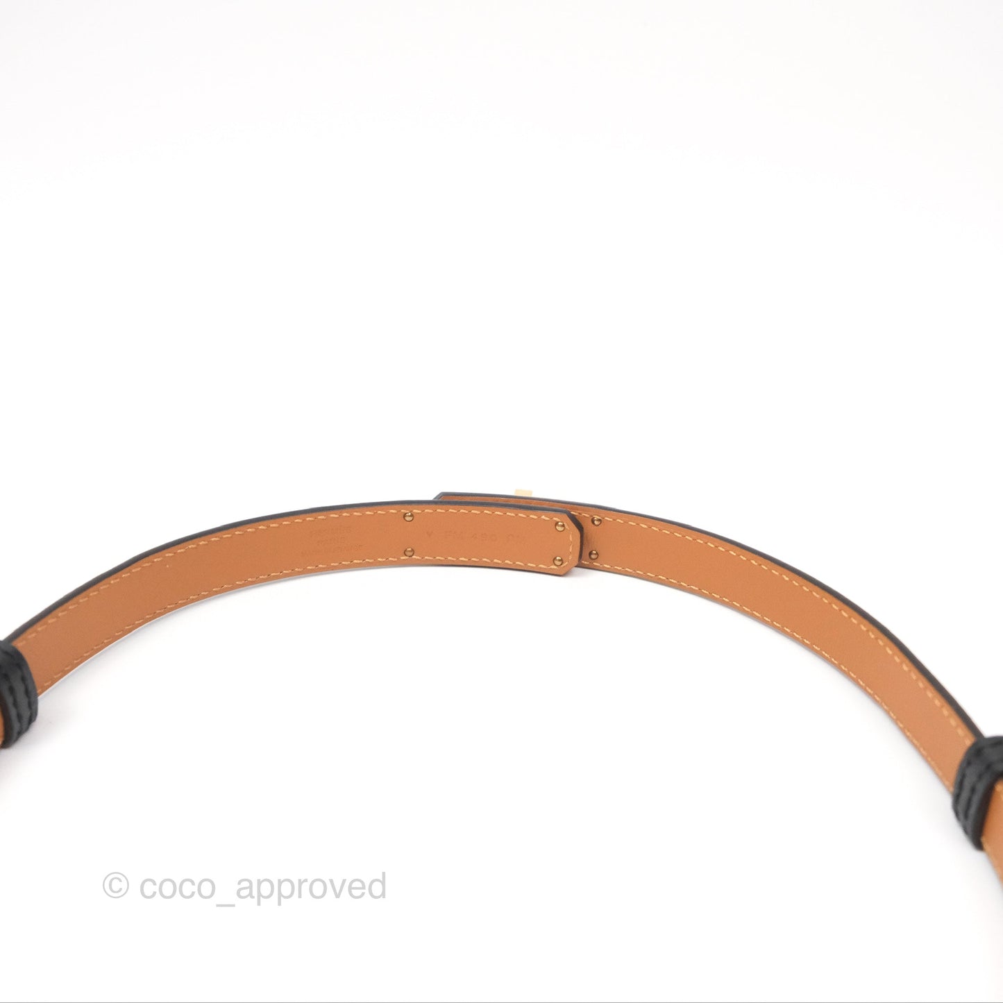 Hermès Kelly Belt Black Epsom Rose Gold Hardware