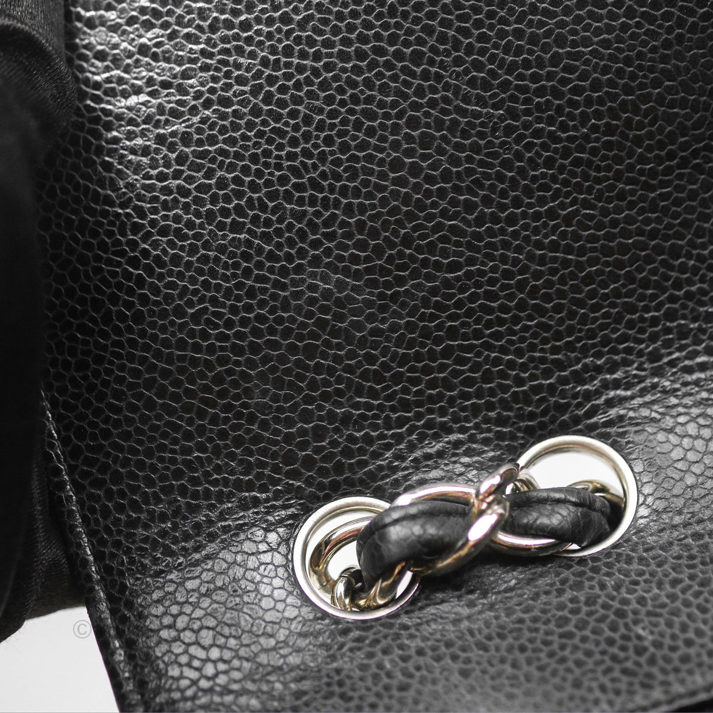 Chanel Jumbo Single Flap Quilted Black Caviar Silver Hardware