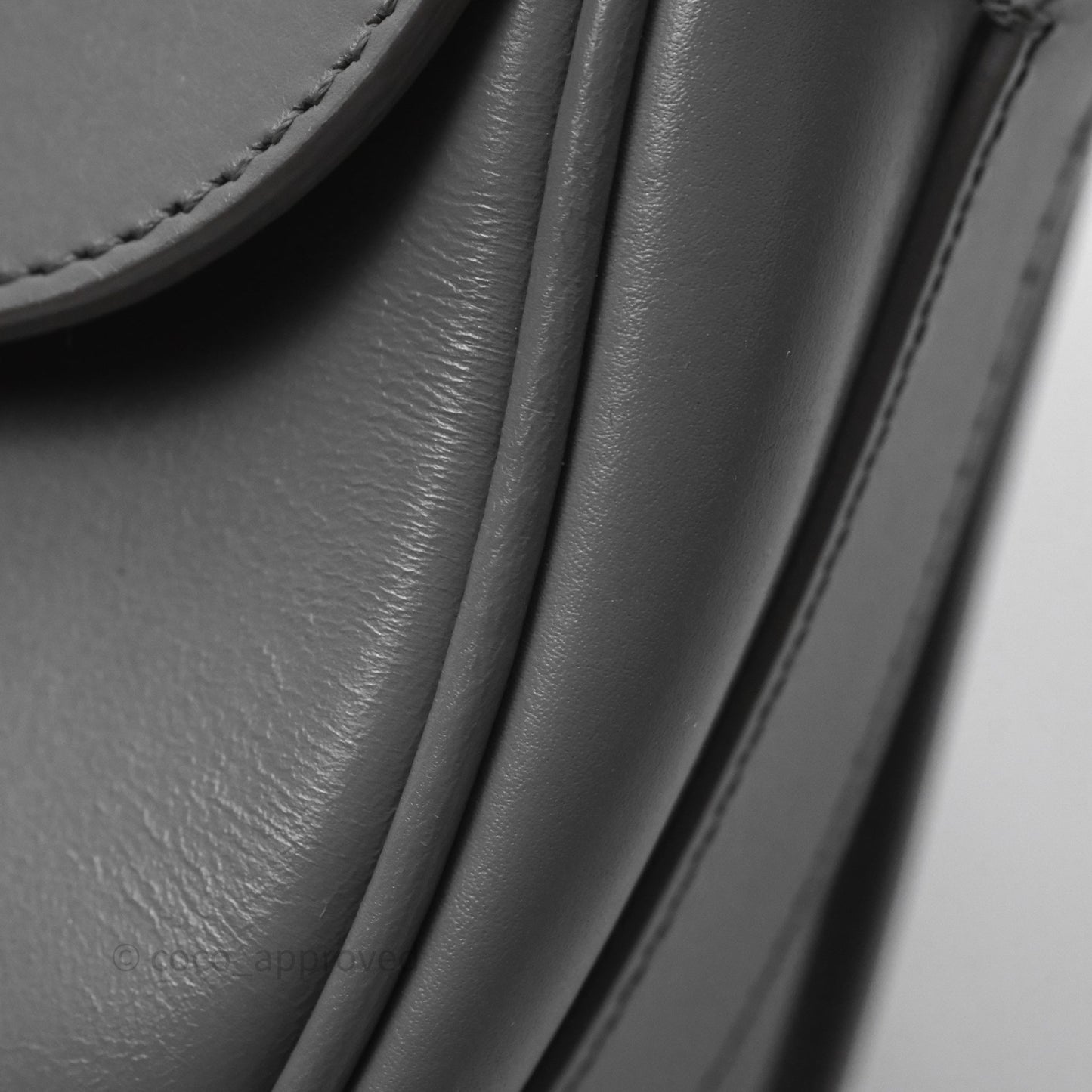 Christian Dior Medium Bobby Flap Grey Box Calfskin