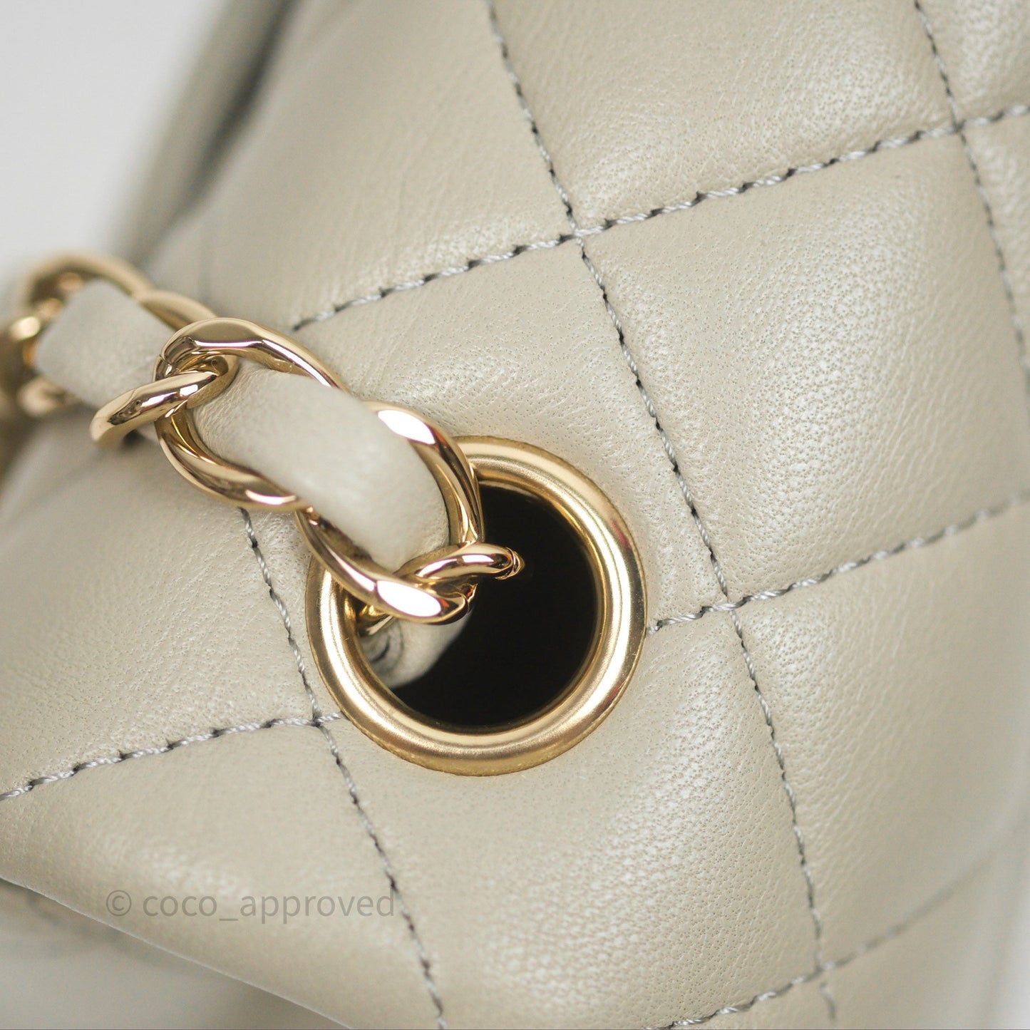 Chanel Mini Rectangular Quilted Sage Lambskin Gold Hardware