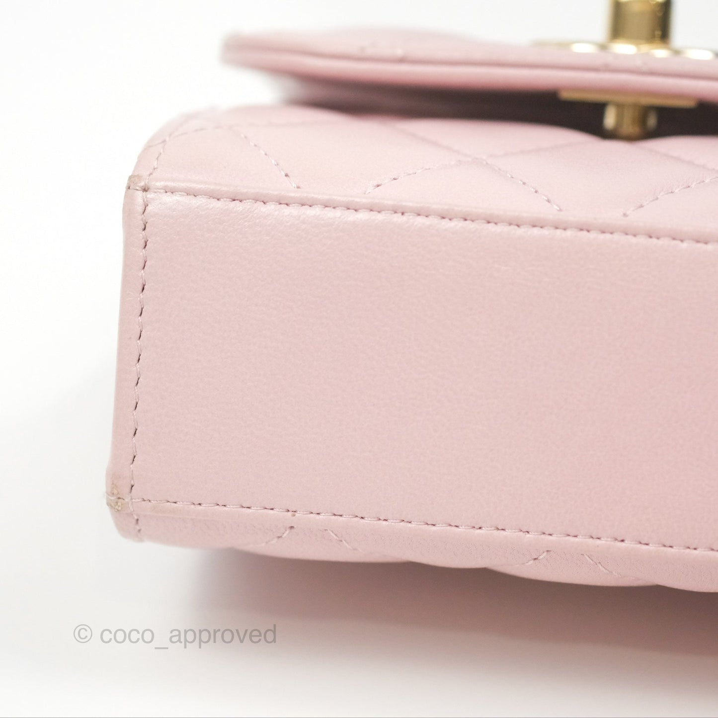 Chanel Mini Quilted Trendy CC Clutch With Chain Lilac Rose Clair Lambskin Gold Hardware