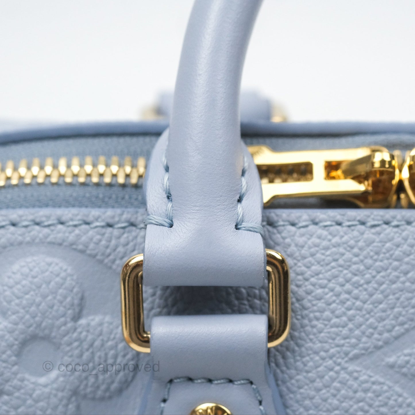 Louis Vuitton Speedy Bandoulière 20 Monogram Empreinte Leather Blue Hour