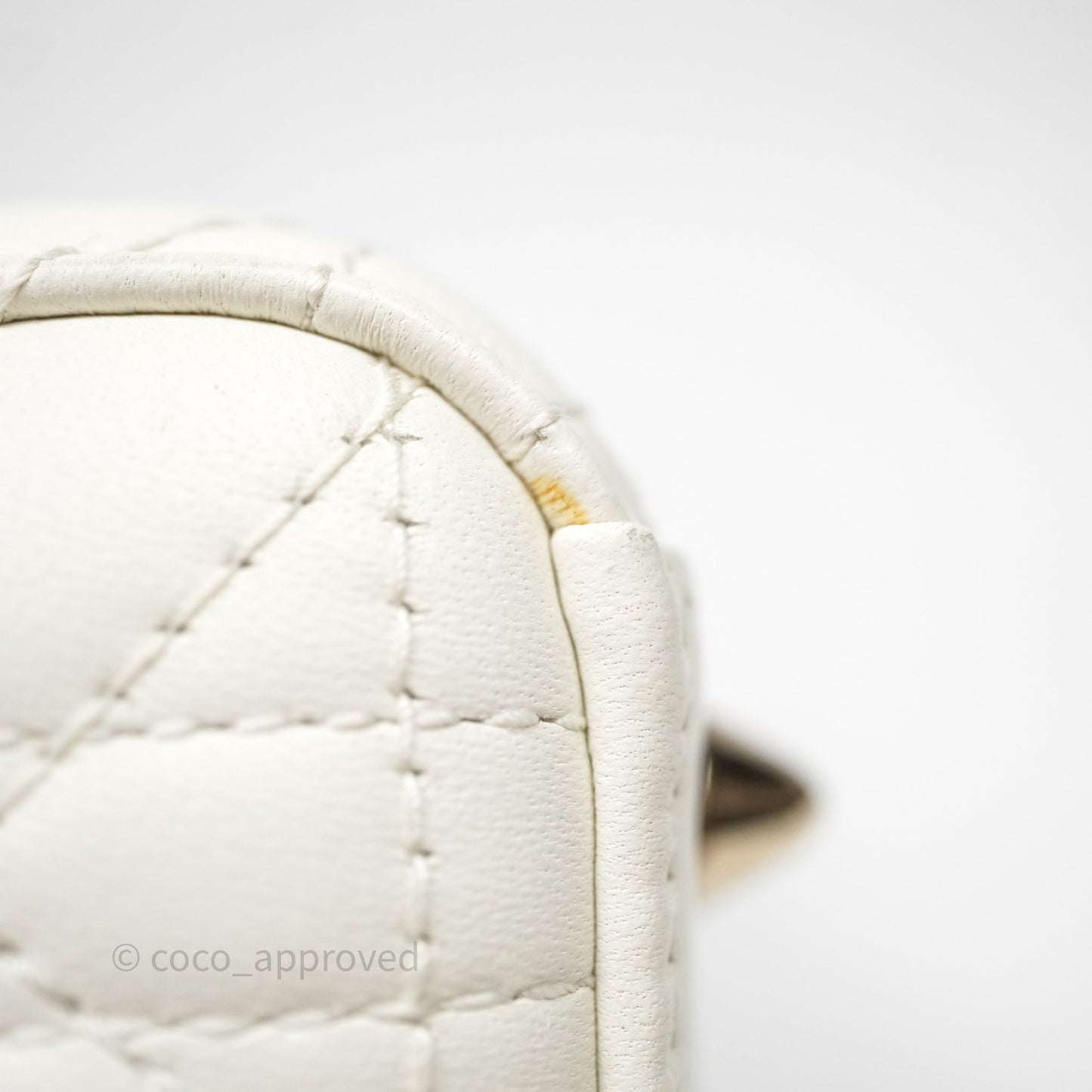 Christian Dior Small My ABCDior Lady Dior Bag White Cannage Lambskin Gold Hardware