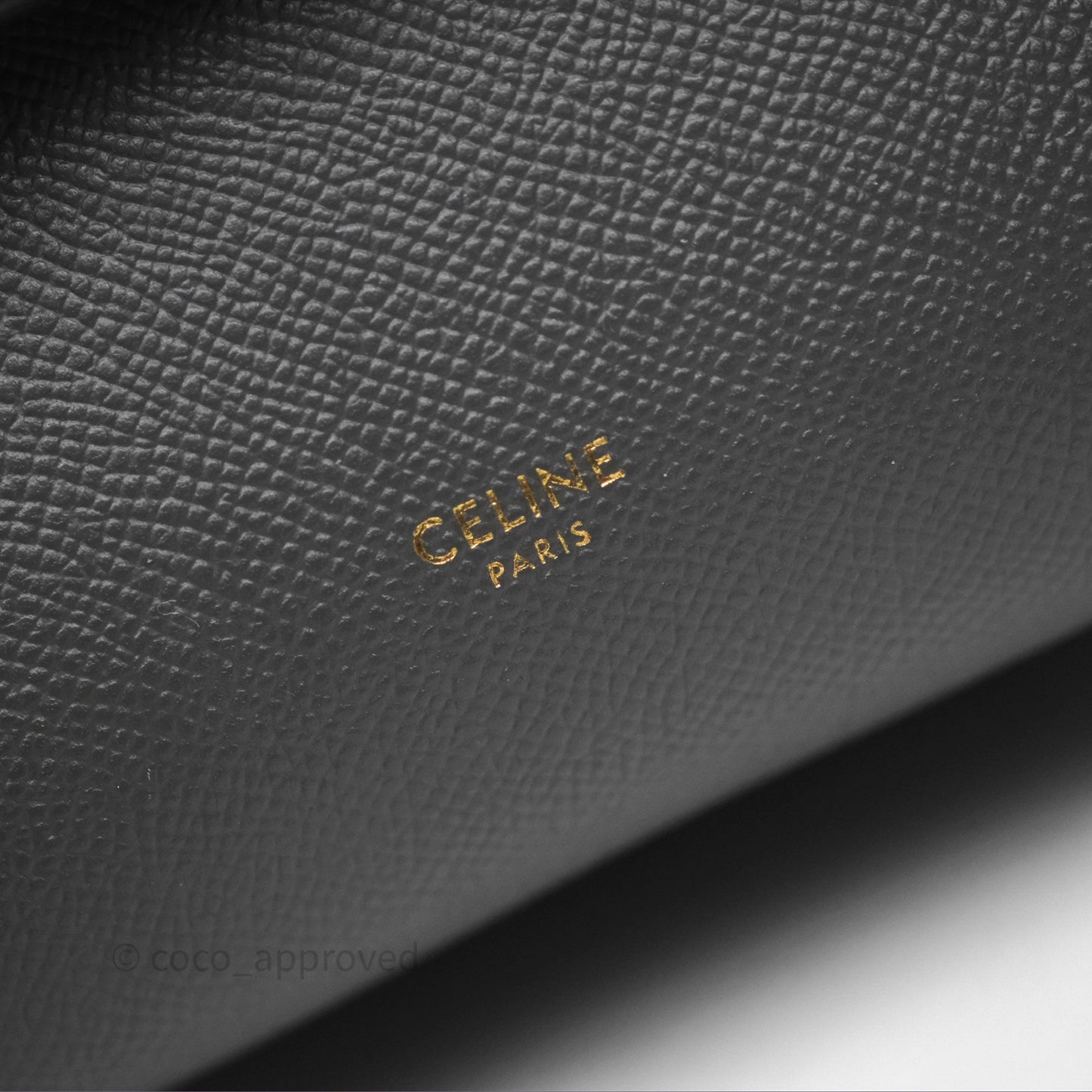 Celine Pico Belt Bag Grey Grained Calfskin Gold Hardware