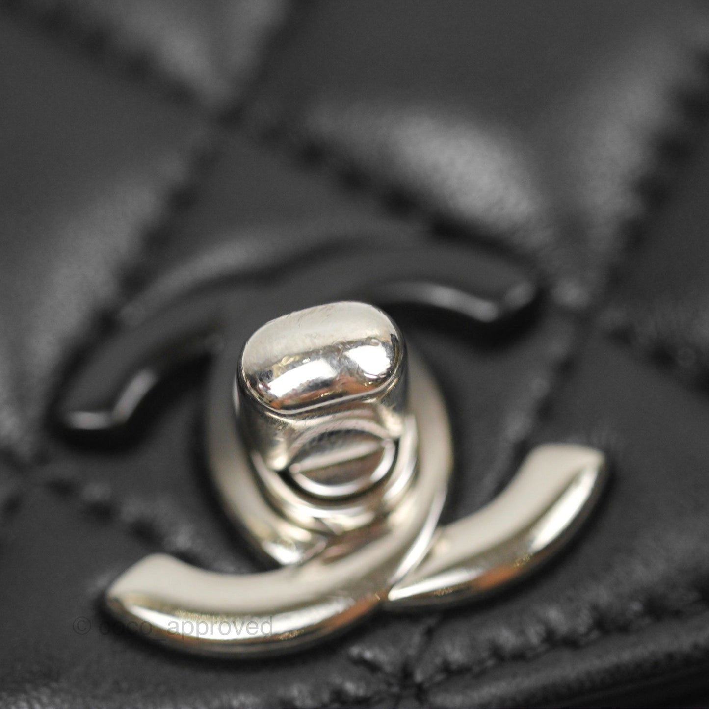 Chanel Gradient CC Wallet On Chain WOC Black Lambskin Silver Hardware 23K