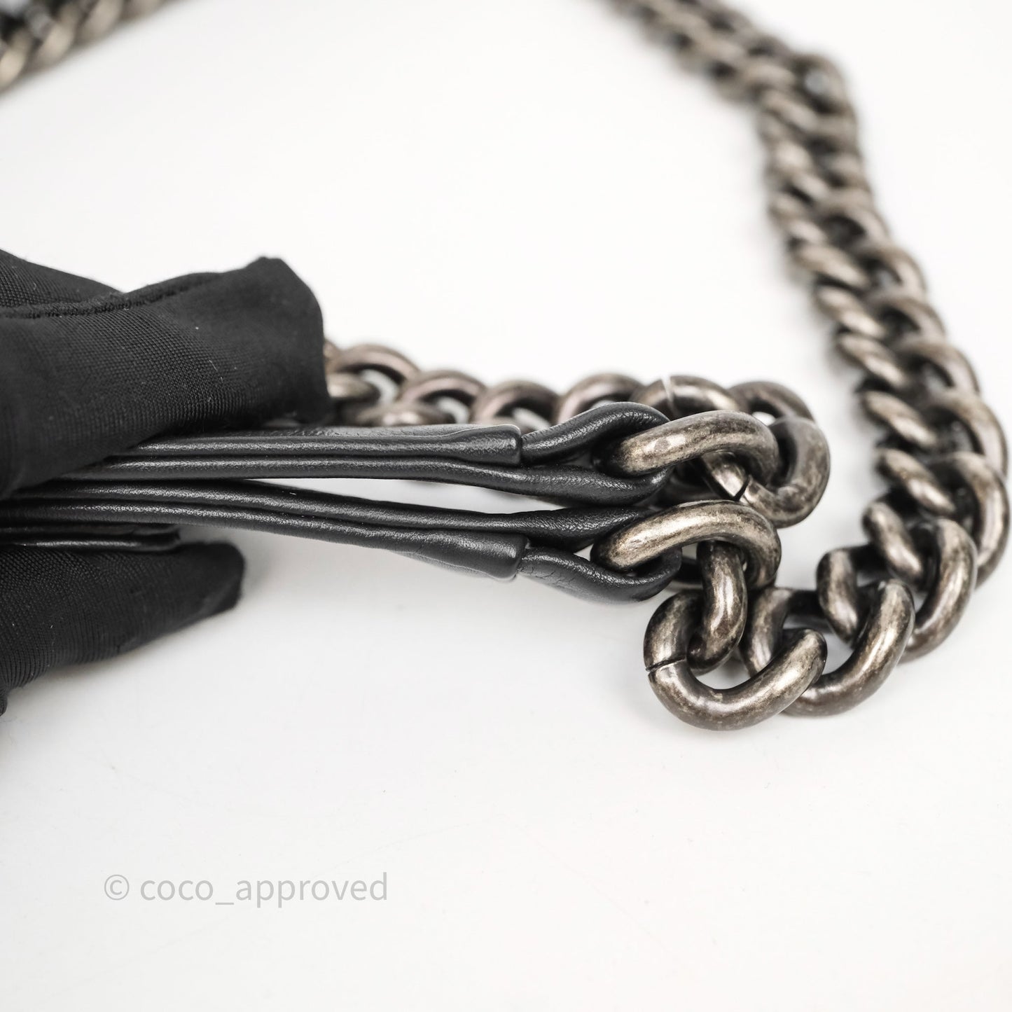 Chanel Quilted Medium Boy Black Lambskin Ruthenium Hardware