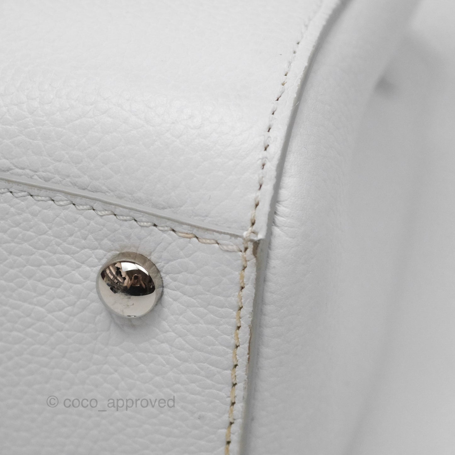 Chanel Mini Neo Executive Shopper Tote White Grained Calfskin Silver Hardware