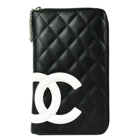 Luxury Chanel 2011 Black Calfskin Cambon Ligne Long Wallet