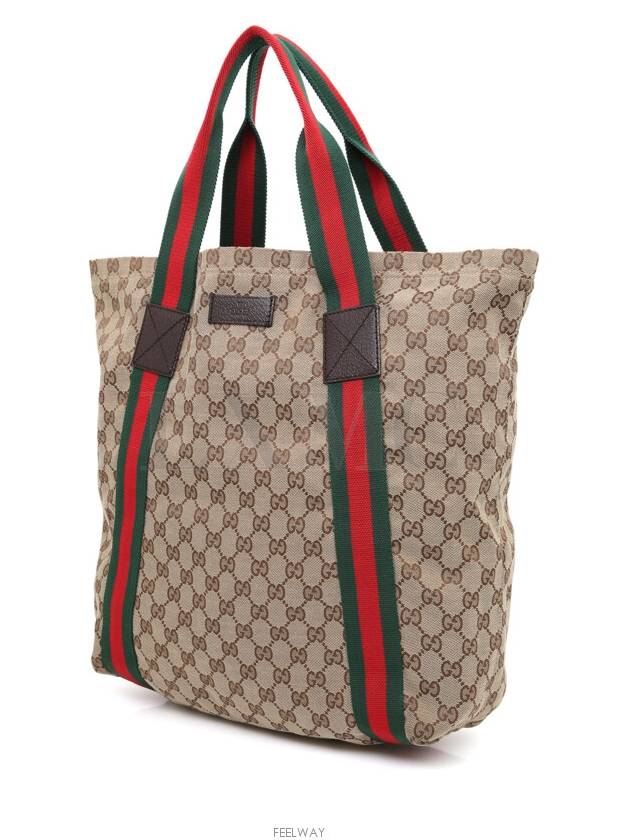 Luxury Gucci Trending 2025 GG jacquard brown three stripe tote bag 189669