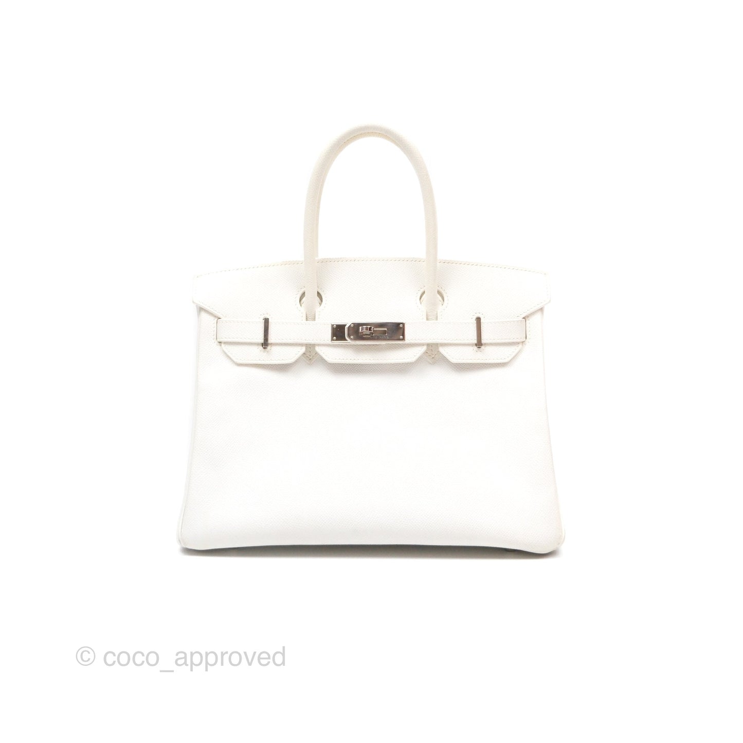 Hermès Birkin 30 Retourne White Epsom Palladium Hardware