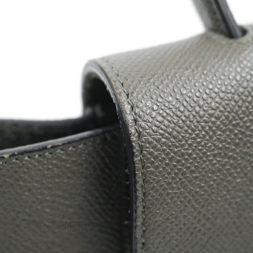 Celine Nano Belt Bag Grey Grained Calfskin Gold Hardware