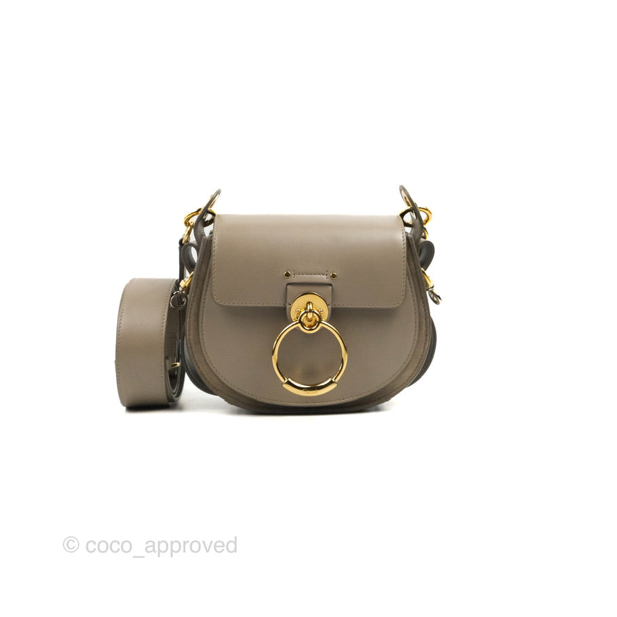 Chloé Small Tess Bag Motty Grey Grained Calfskin