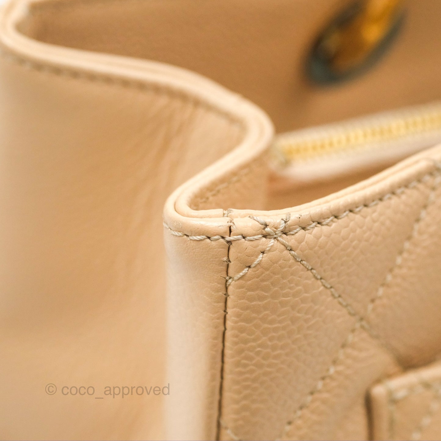 Chanel GST Beige Caviar Gold Hardware