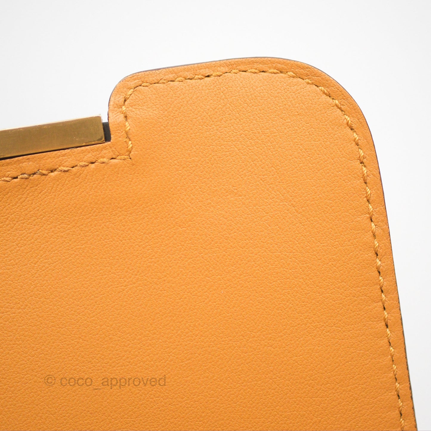 Hermès Geta Bag Caramel Chevre Mysore Gold Hardware