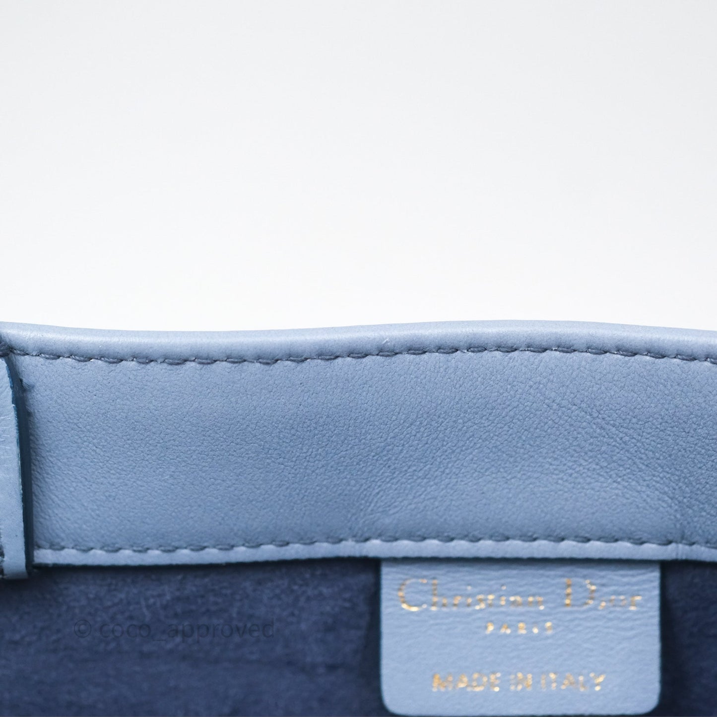 Christian Dior Medium Book Tote Blue Calfskin