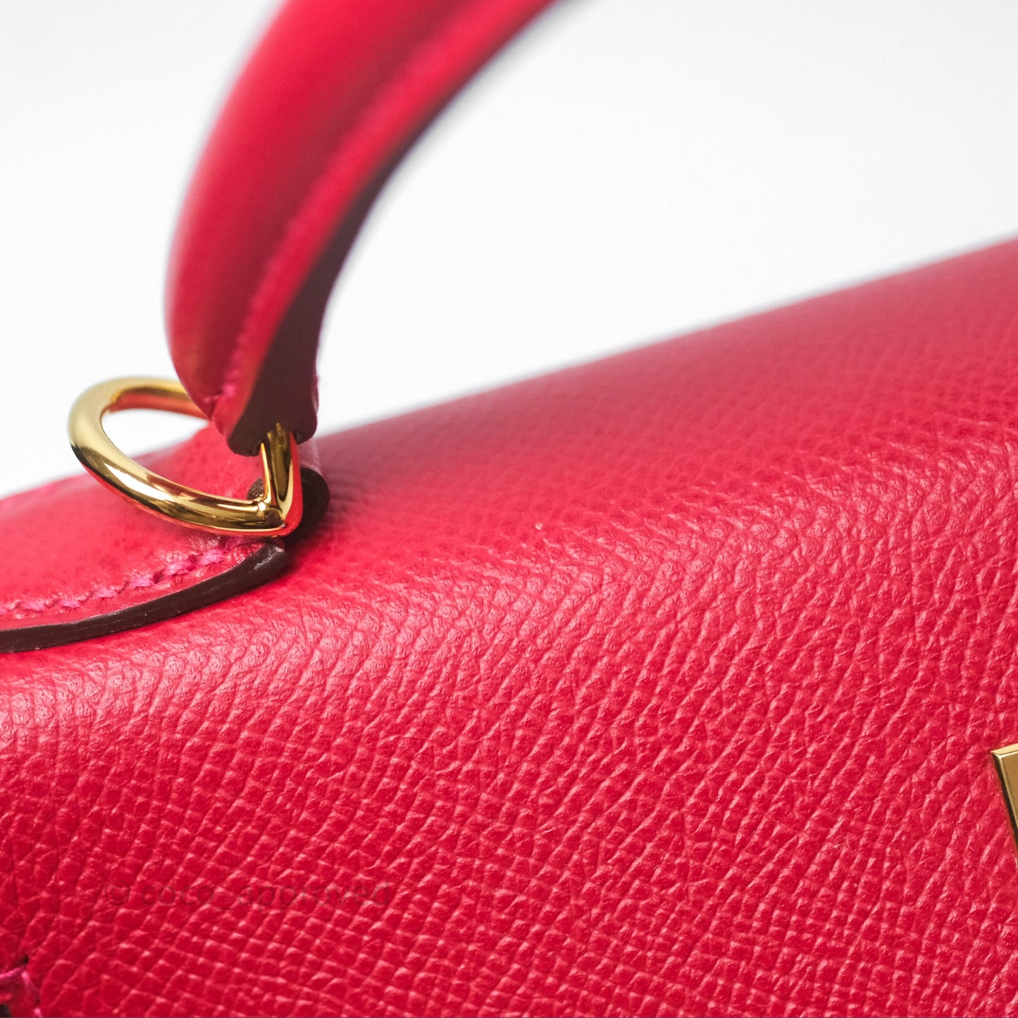 Hermès Sellier Kelly 25 Rouge Casaque Q5 Epsom Gold Hardware