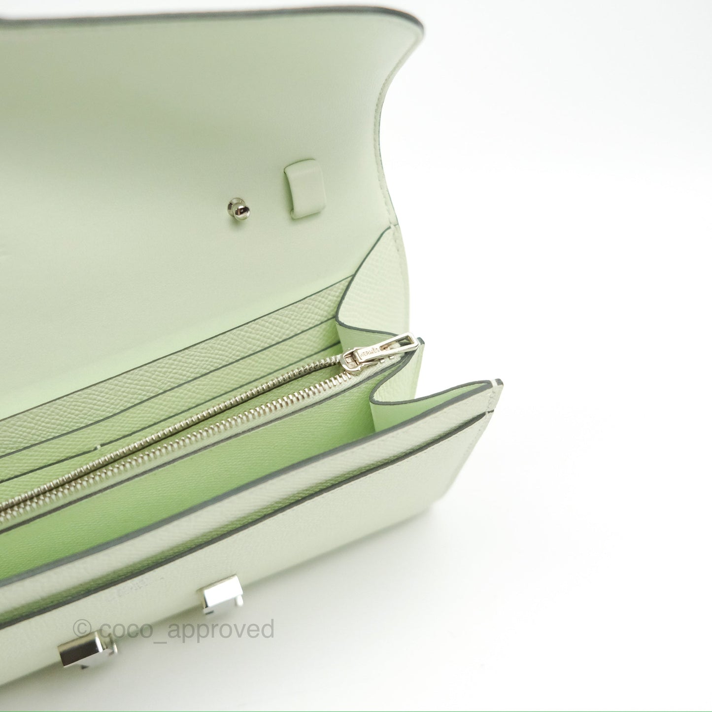 Hermès Constance To Go Wallet Vert Fizz Epsom Palladium Hardware
