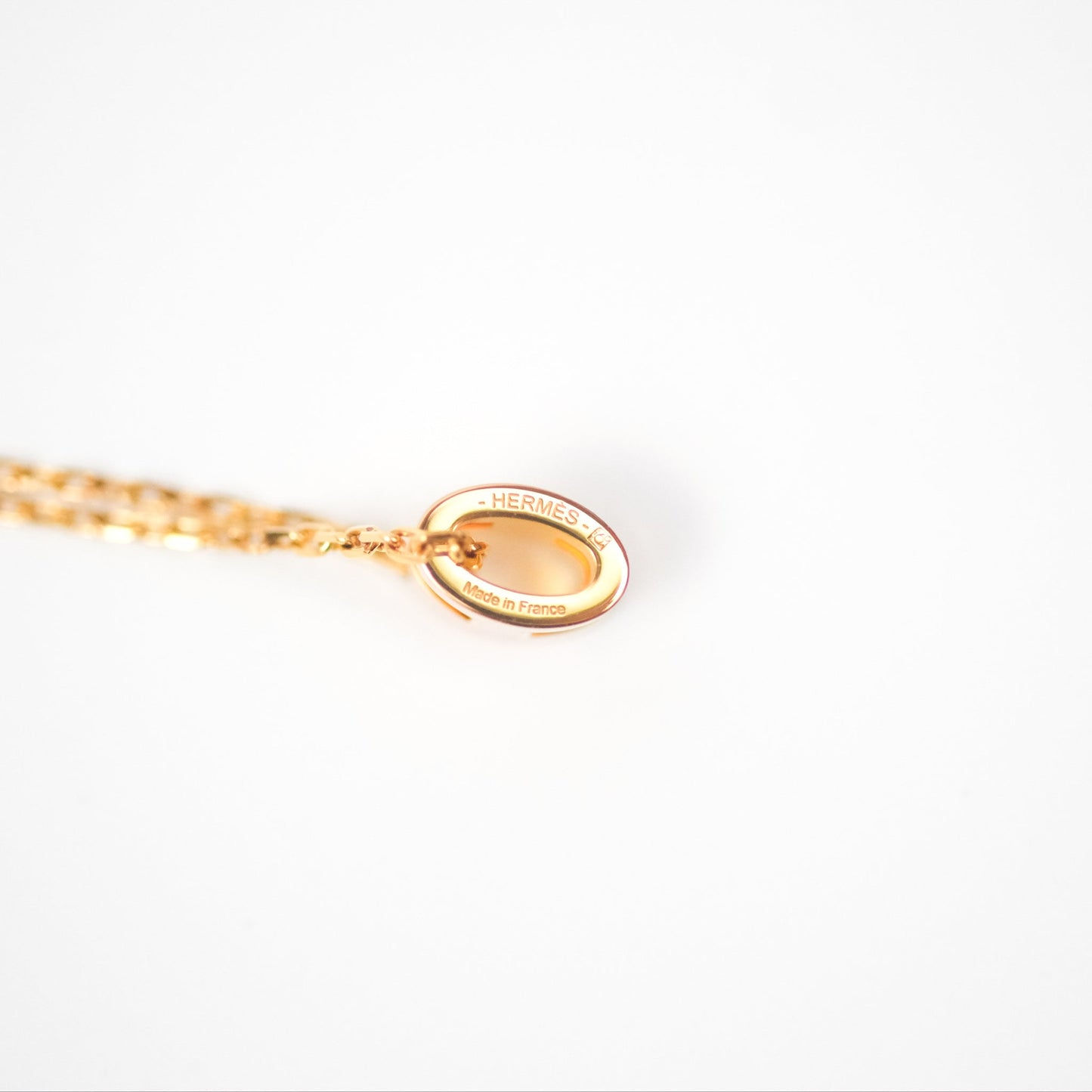 Hermès Mini Pop H Pendant Necklace Rose Dragee Gold Hardware