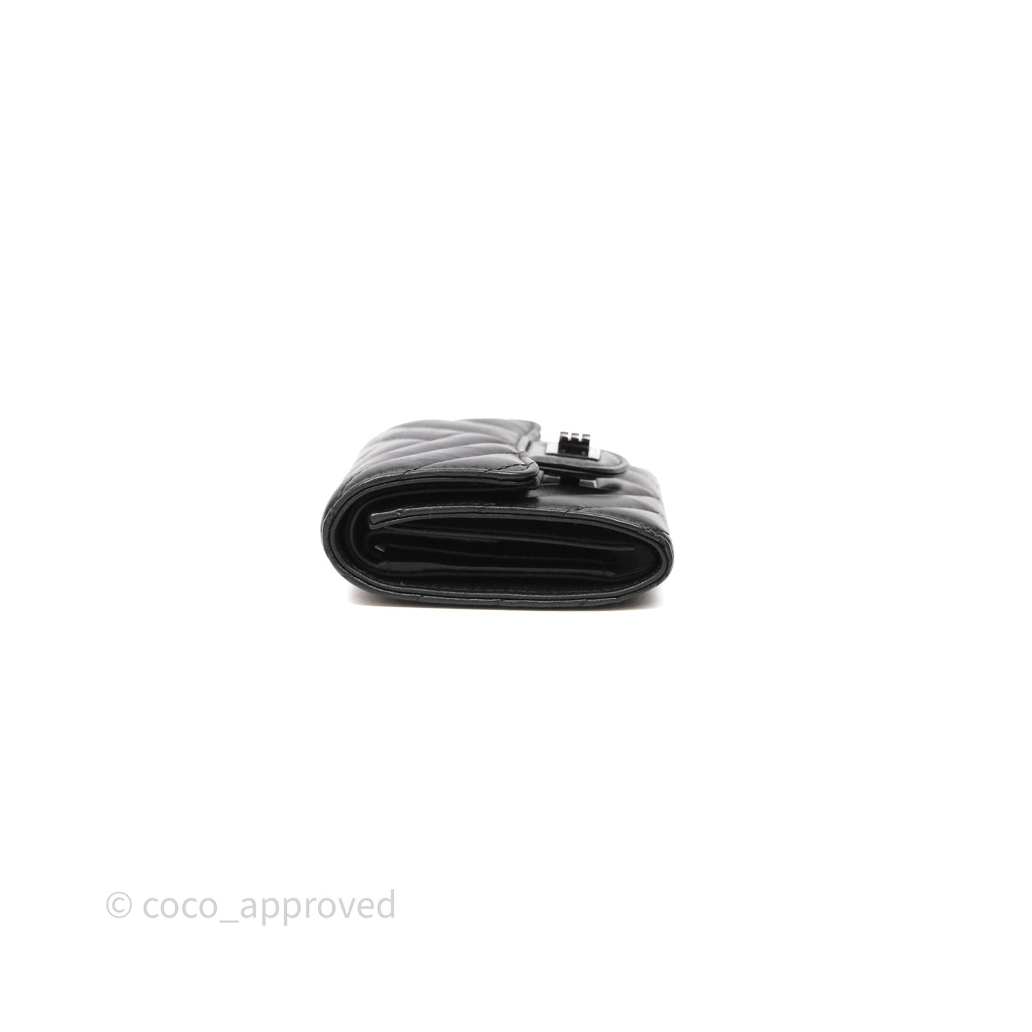 Chanel Chevron Reissue Wallet So Black Aged Calfskin