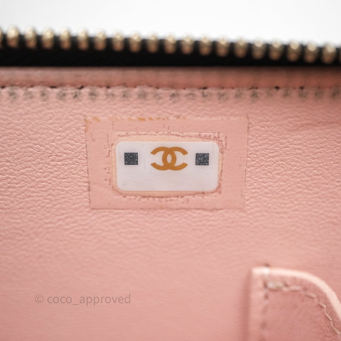 Chanel Small Top Handle Vanity Case Black Shiny Crumpled Calfskin Gold Hardware