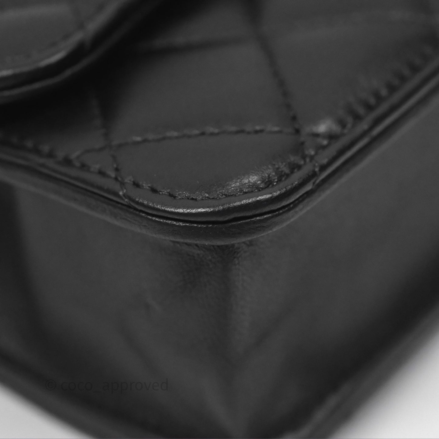 Chanel Top Handle Mini WOC Black Lambskin Gold Hardware