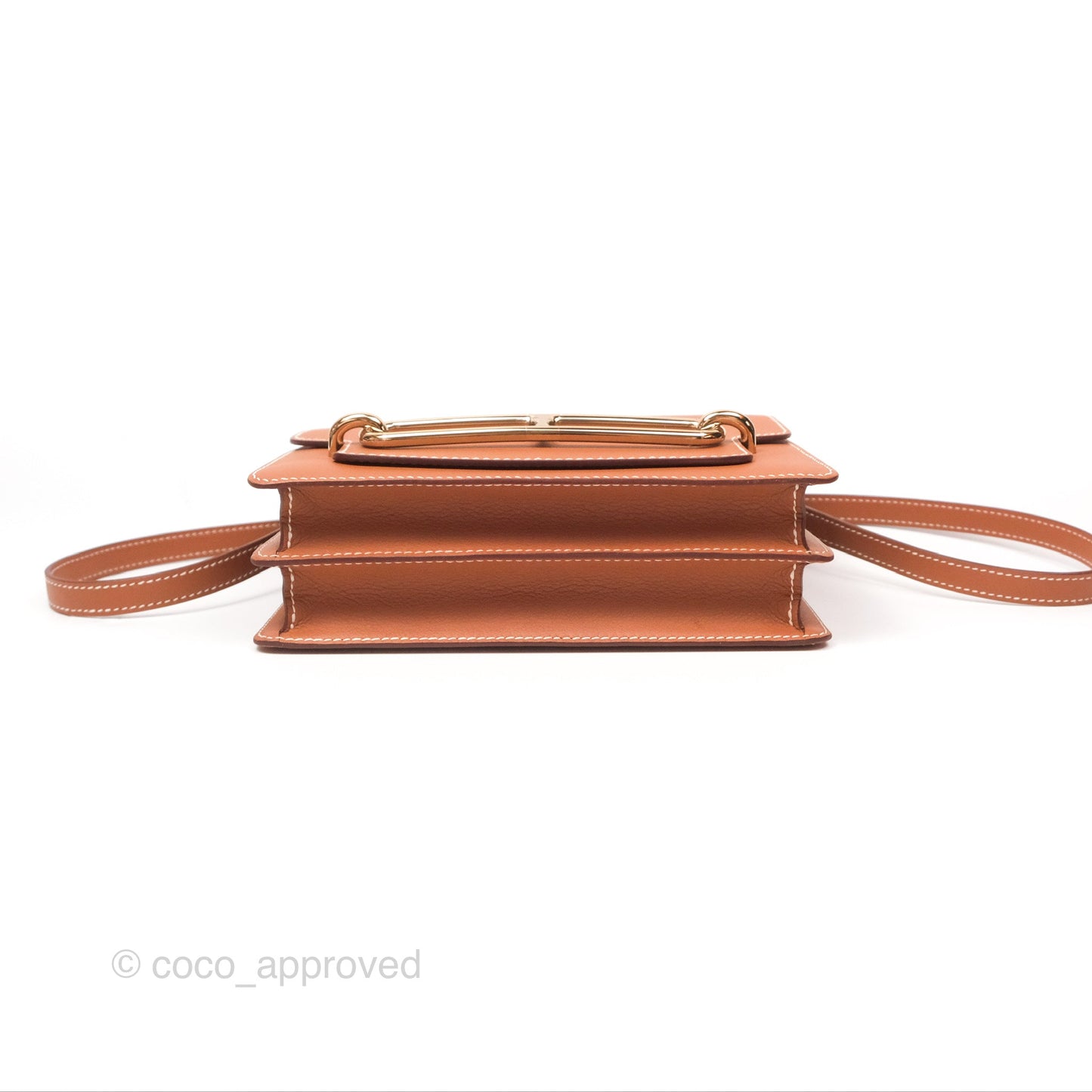 Hermès Roulis 23 Gold Evercolor Gold Hardware