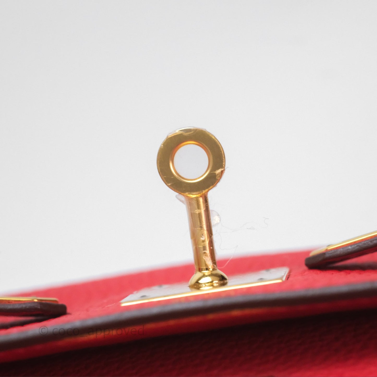 Hermès Kelly 28 Retourne Geranium D5 Togo Gold Hardware