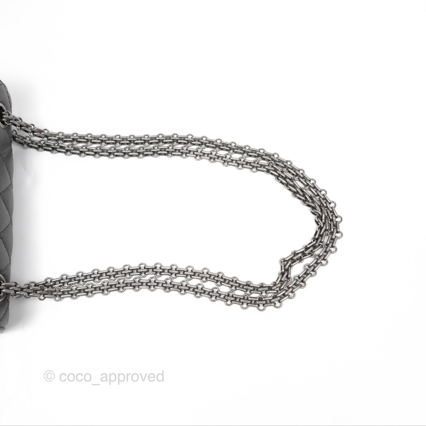 Chanel Mini Reissue 224 Dark Grey Grained Calfskin Ruthenium Hardware