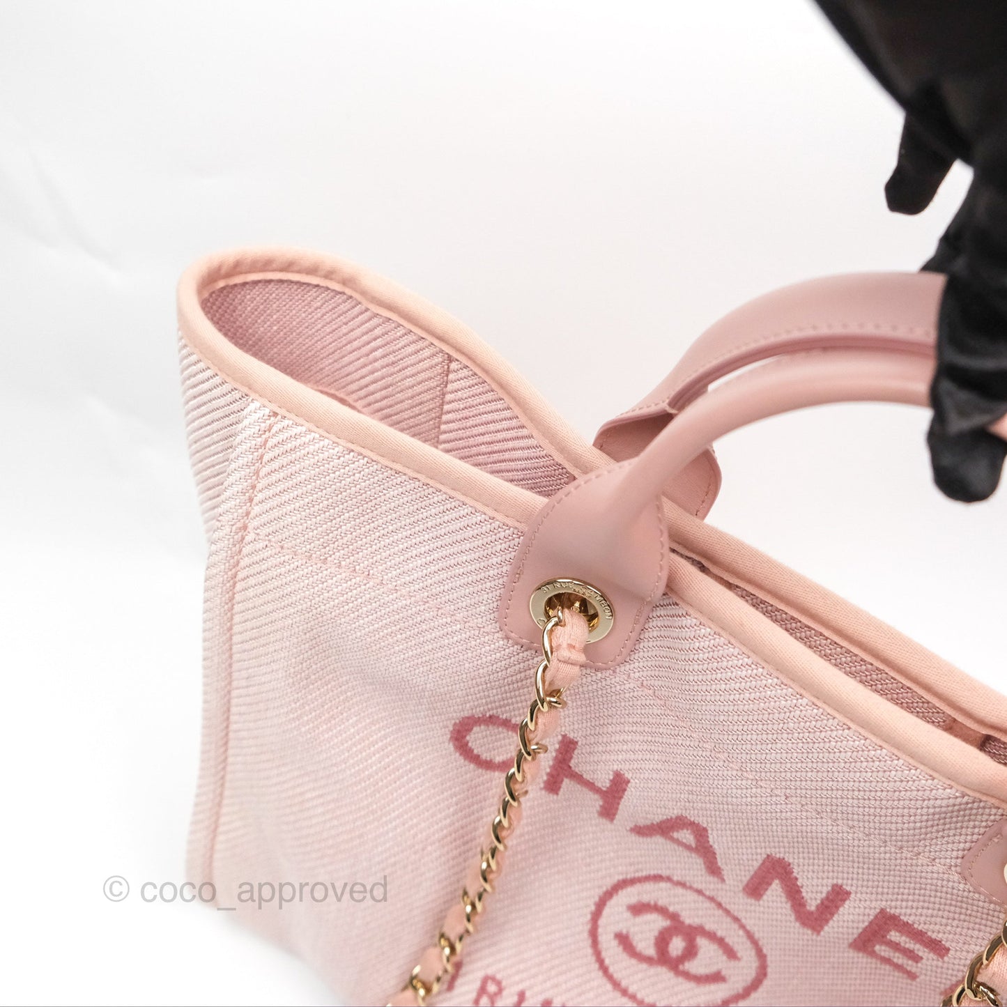 Chanel Large Deauville Pink Canvas 20A