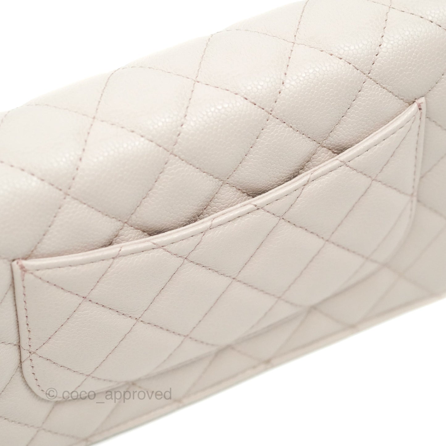 Chanel Quilted WOC Lilac Caviar CC Coco Chain Gold Hardware