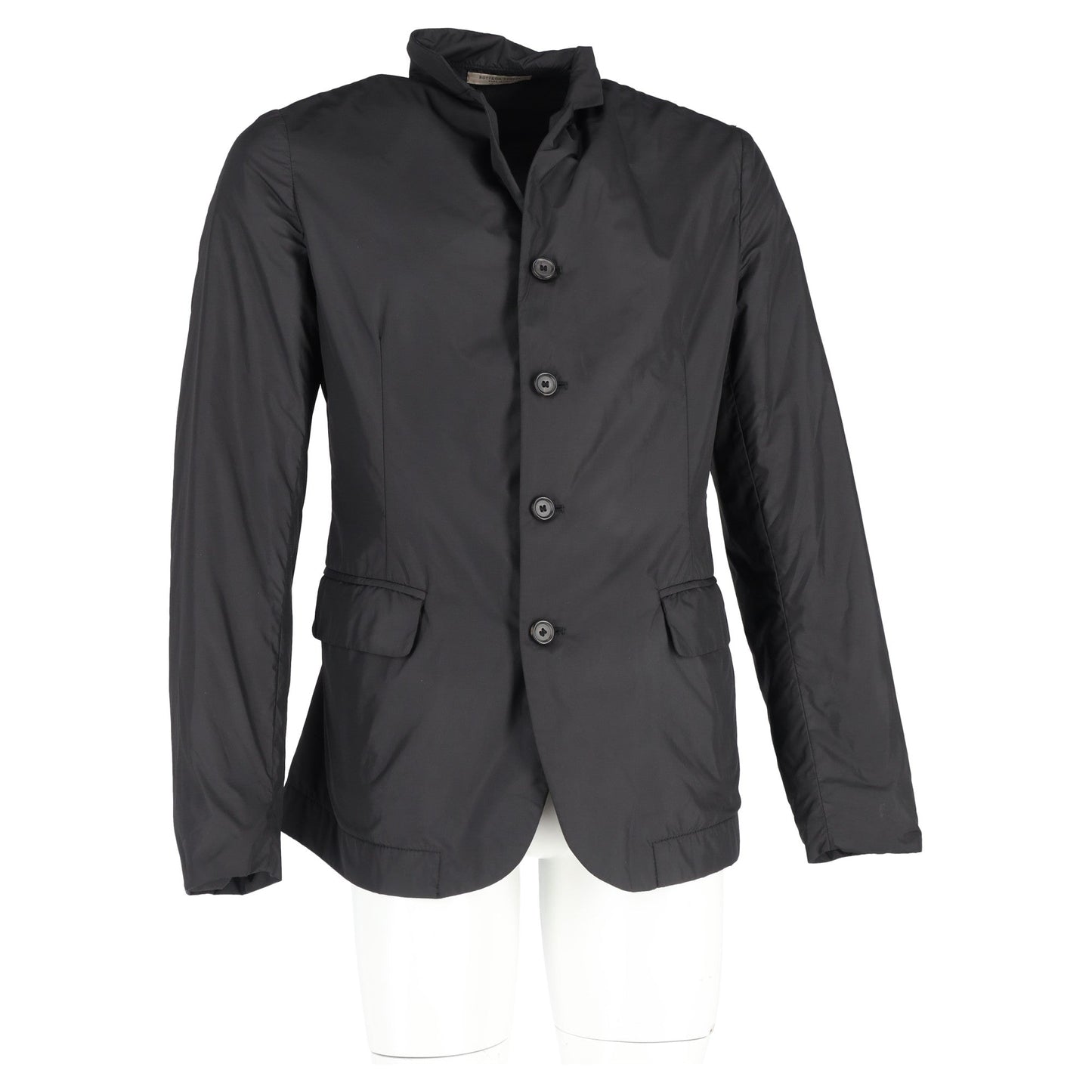 Luxury Bottega Veneta Single-Breasted Blazer in Black Nylon