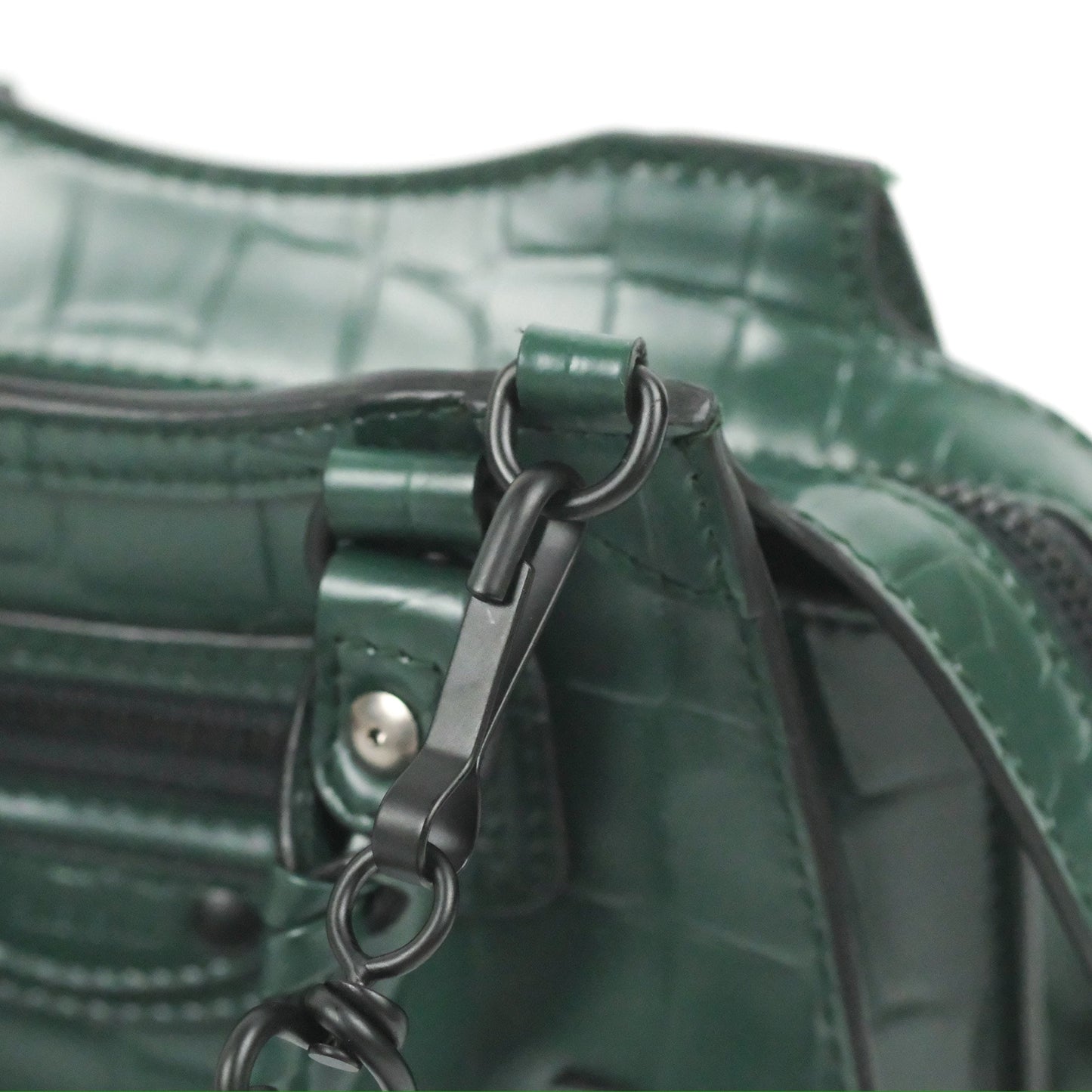 Balenciaga Mini Neo Classic City Bag Green Croc Embossed