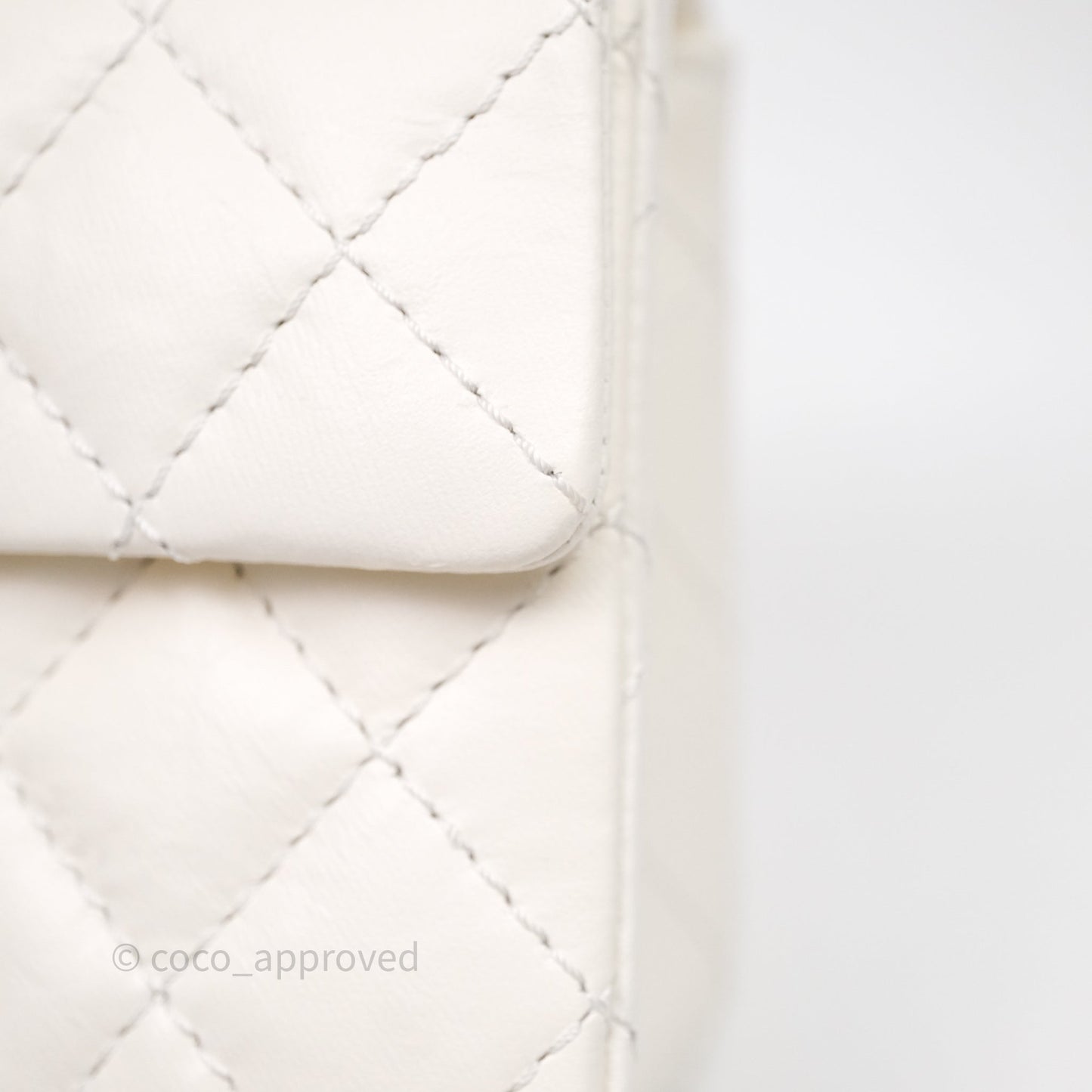 Chanel Mini Reissue 224 White Calfskin Aged Gold Hardware