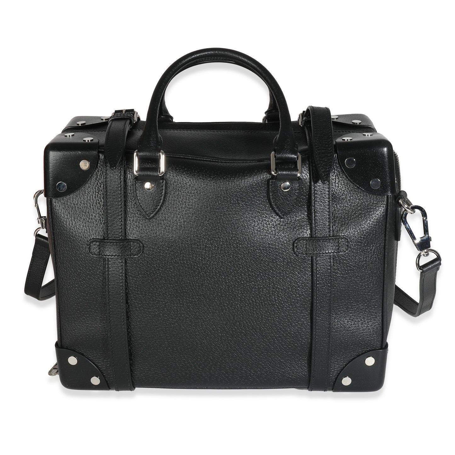Luxury Gucci Trending 2025 Black Leather Weekender Mini Suitcase
