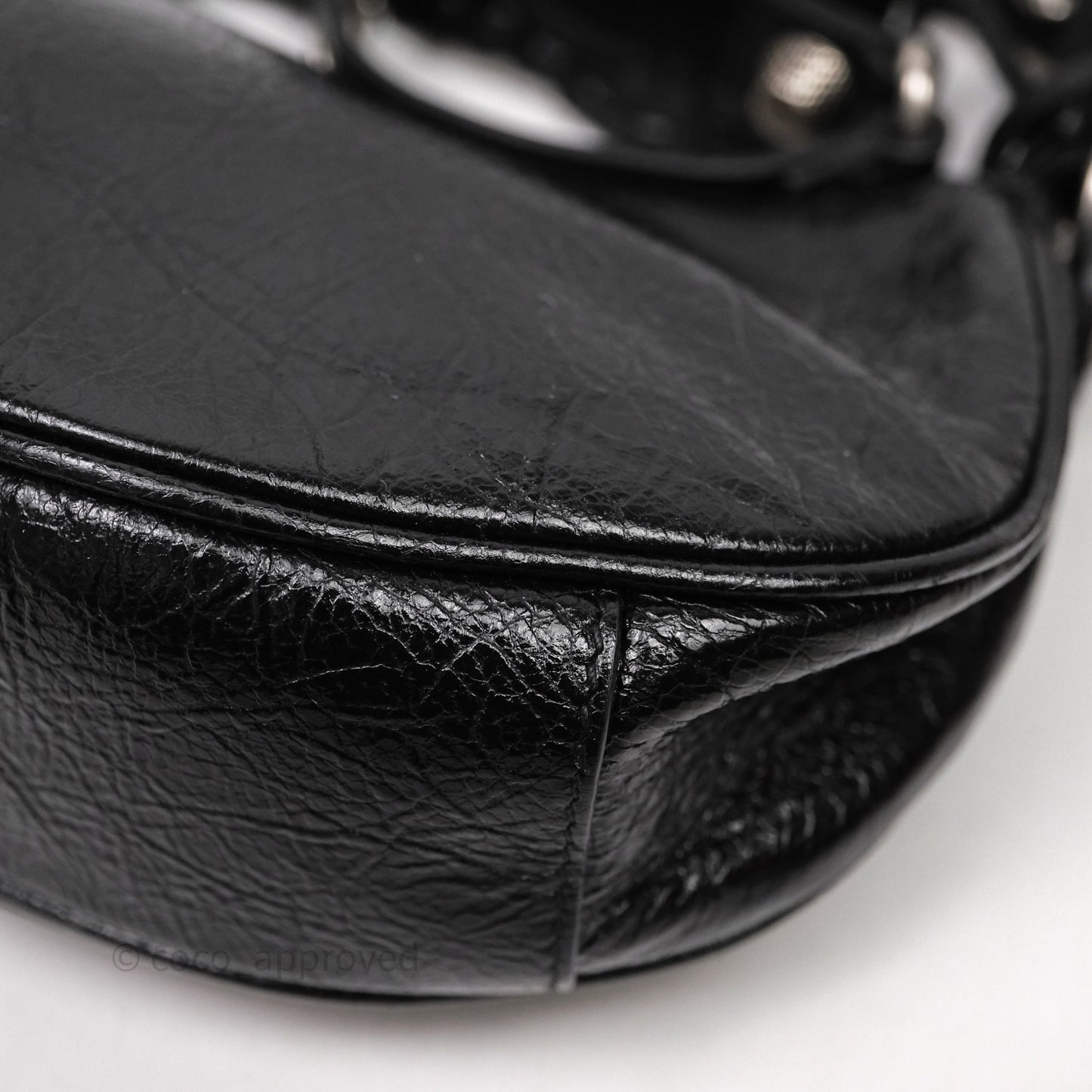 Balenciaga Le Cagole Shoulder Bag Black Calfskin Silver Hardware