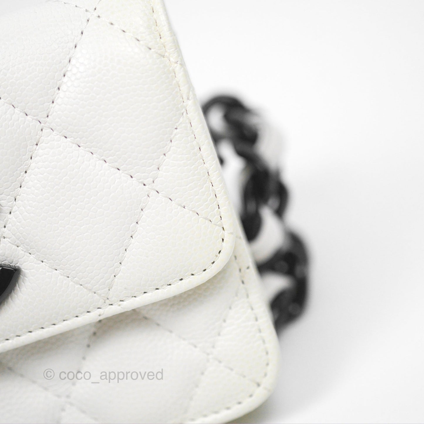 Chanel My Everything Belt Flap Card Holder White Caviar Incognito Hardware