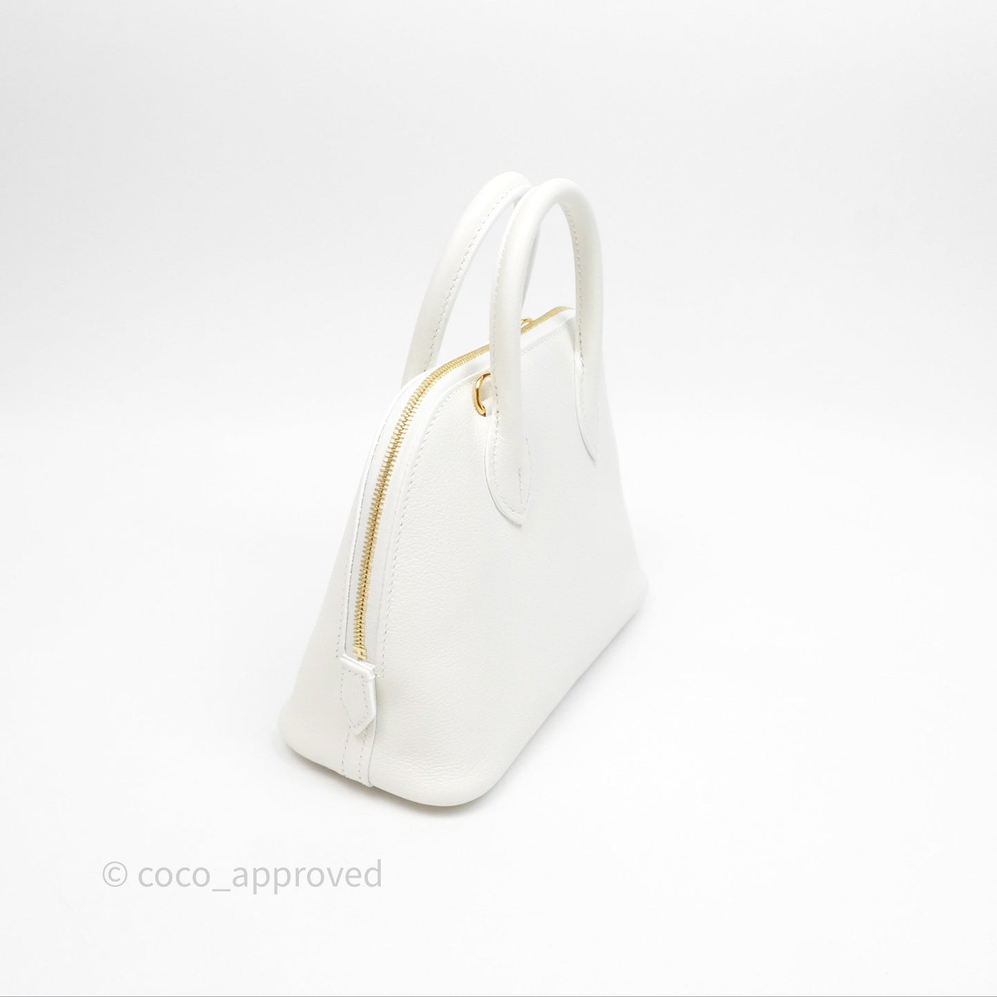 Hermès Bolide Mini 1923 Blanc 01 Evercolor Gold Hardware