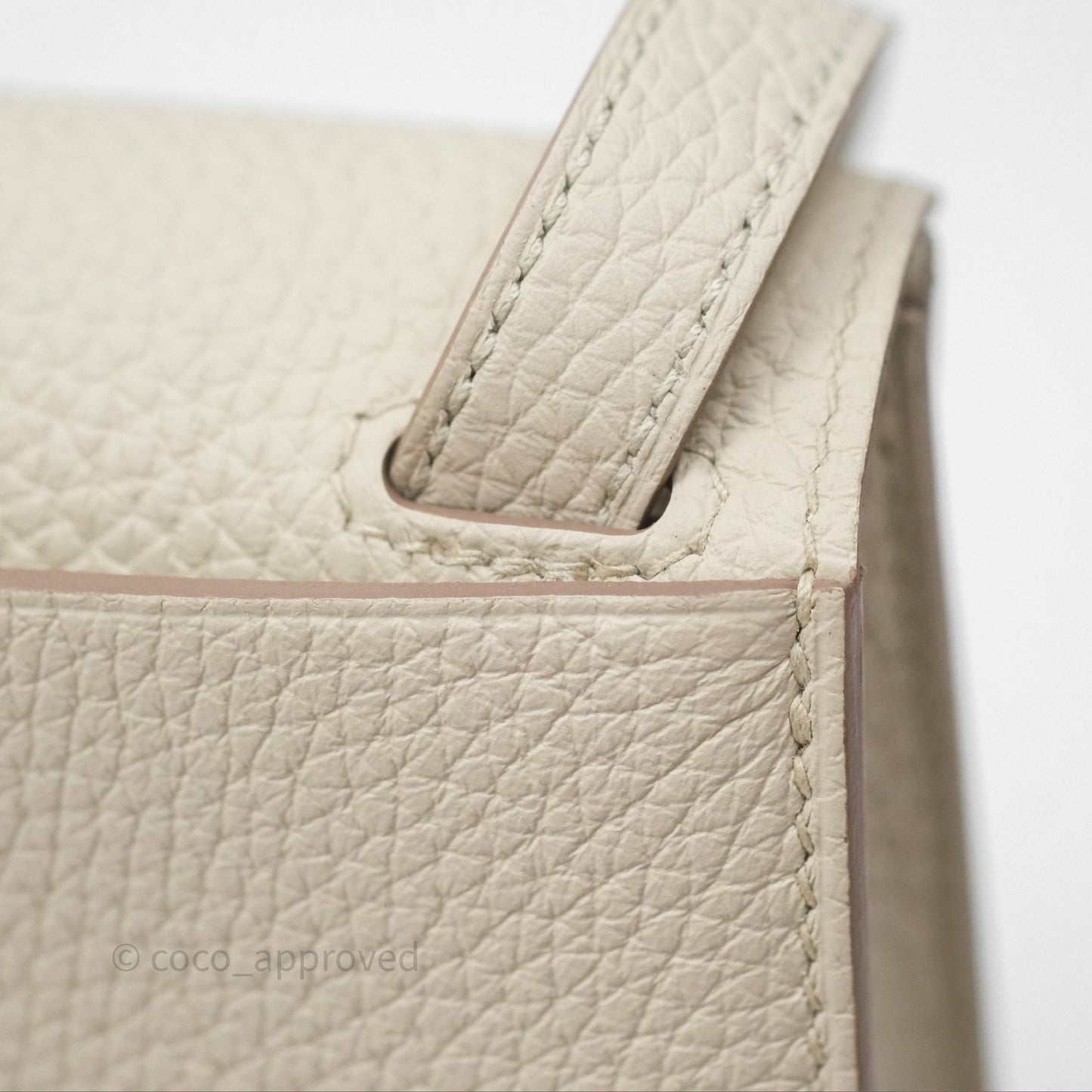 Hermès Halzan 25  Beton 8L Clemence Gold Hardware