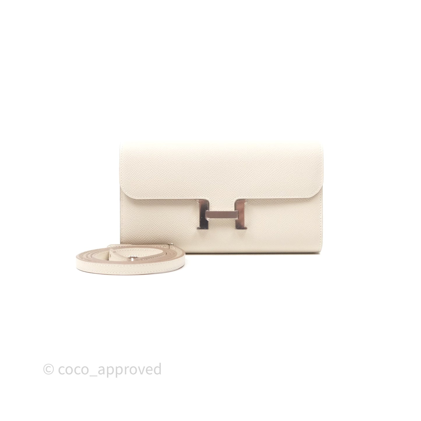 Hermès Constance To Go Wallet Craie 10 Epsom Palladium Hardware