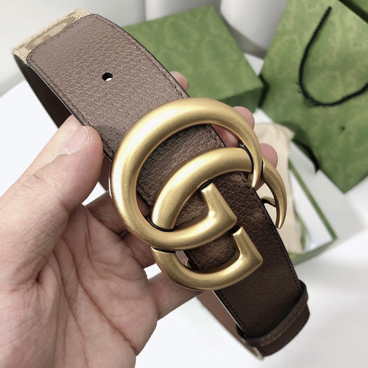 Luxury Gucci GG BELT 40MM GOLD BUCKLE BEIGE CANVAS
