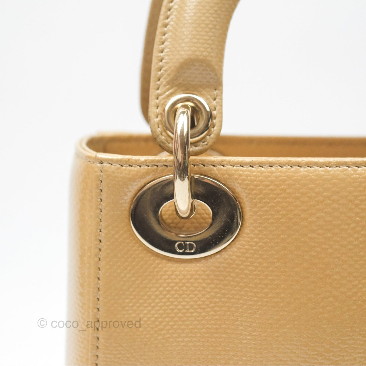 Christian Dior Mini Lady Dior Beige Lizard Gold Hardware