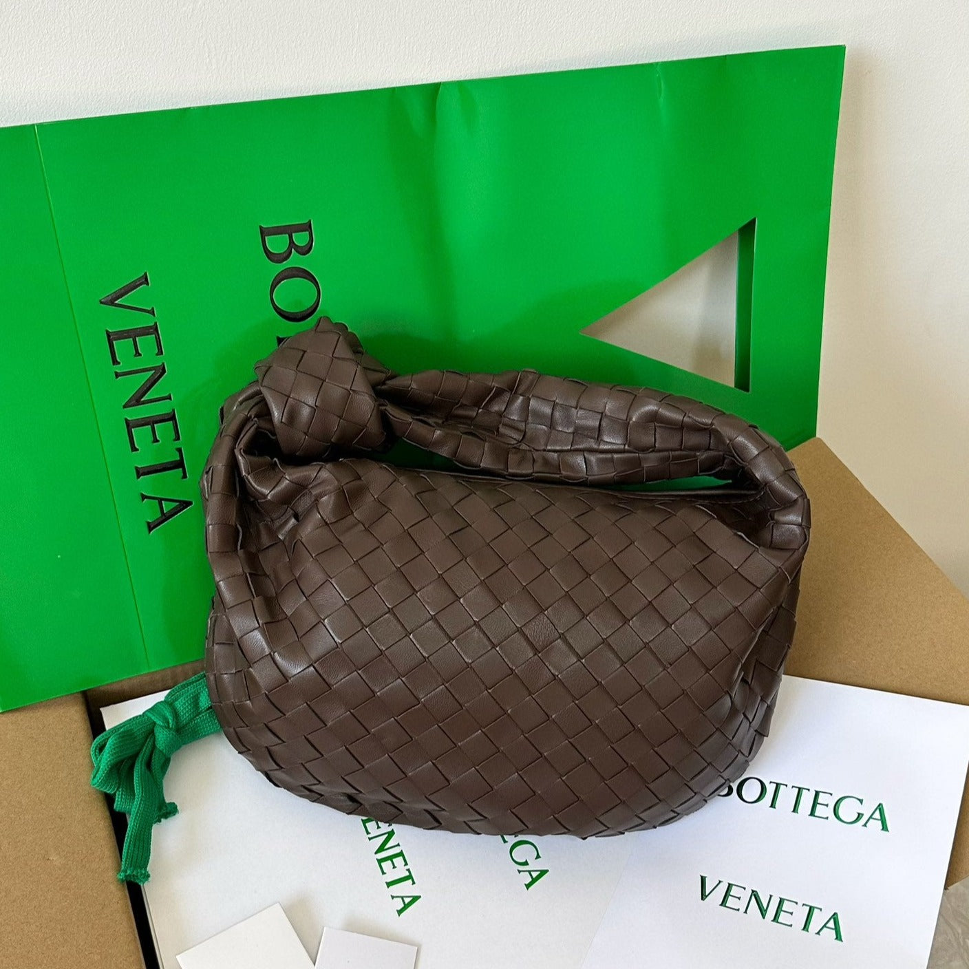 Luxury Bottega Veneta BV TEEN JODIE 36CM CHOCOLATE SUEDE LEATHER
