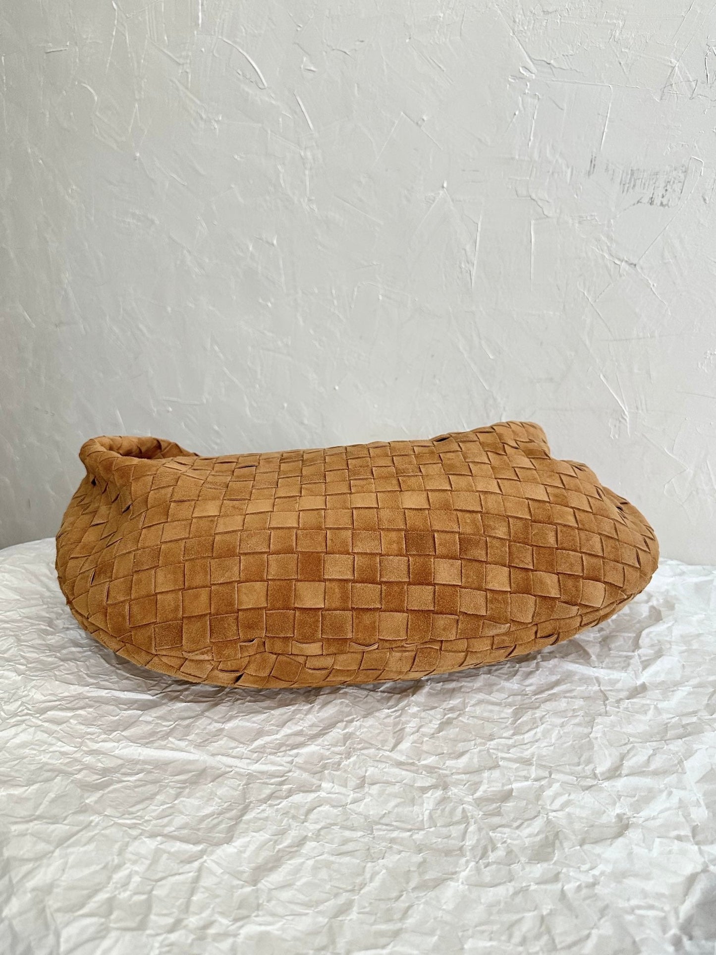 Luxury Bottega Veneta BV SMALL JODIE 48CM BROWN SUEDE LEATHER