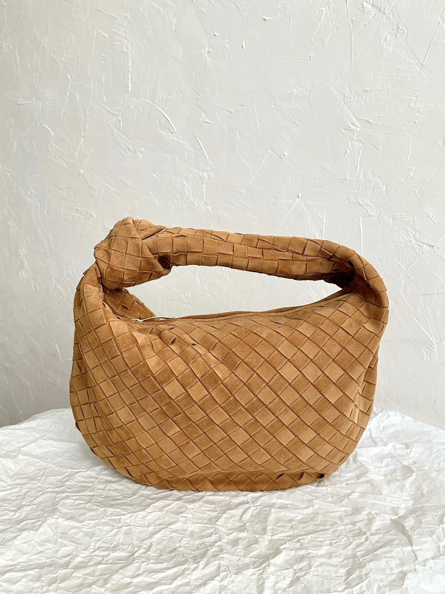 Luxury Bottega Veneta BV TEEN JODIE 36CM BROWN SUEDE LEATHER