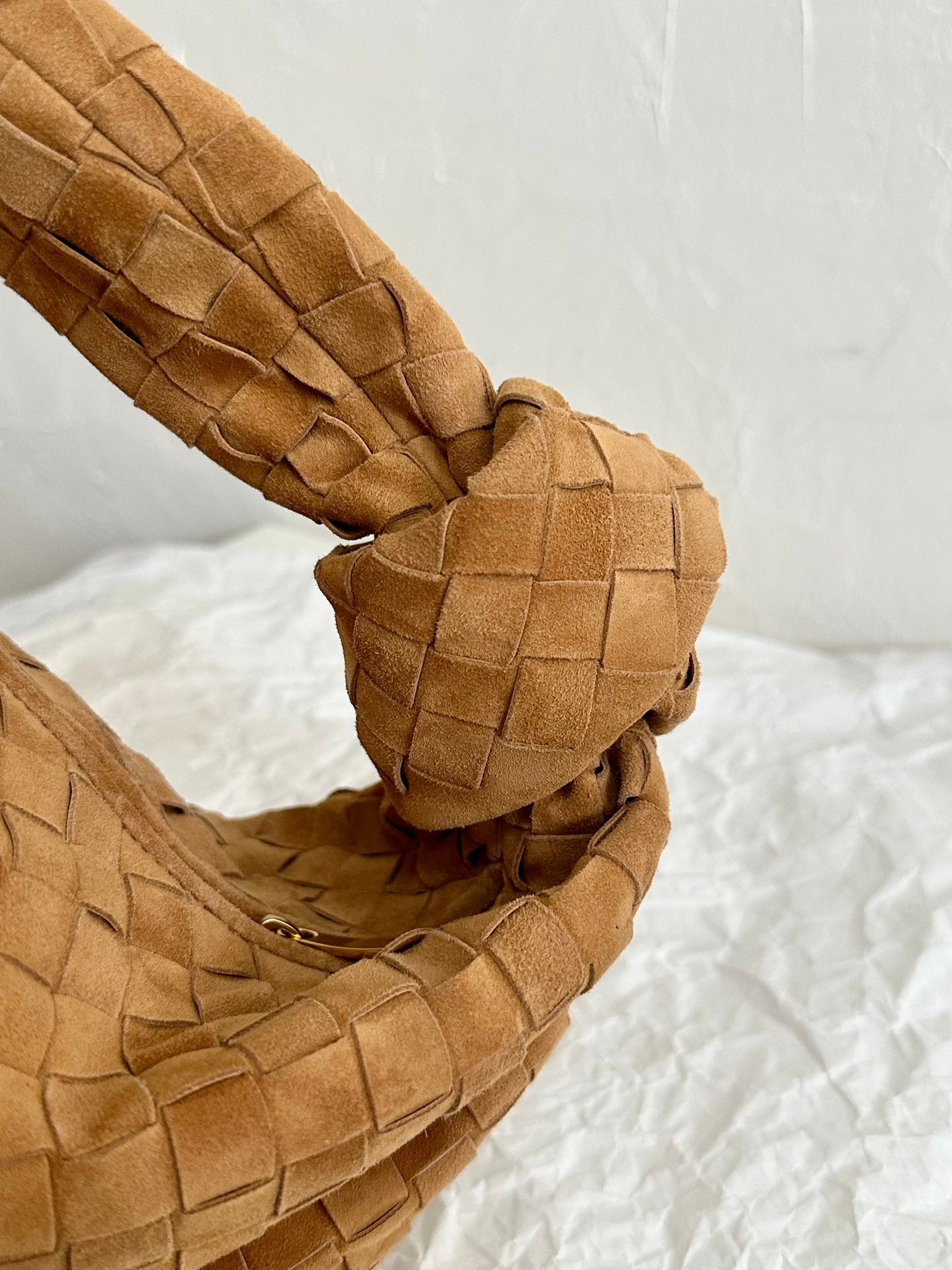 Luxury Bottega Veneta BV TEEN JODIE 36CM BROWN SUEDE LEATHER