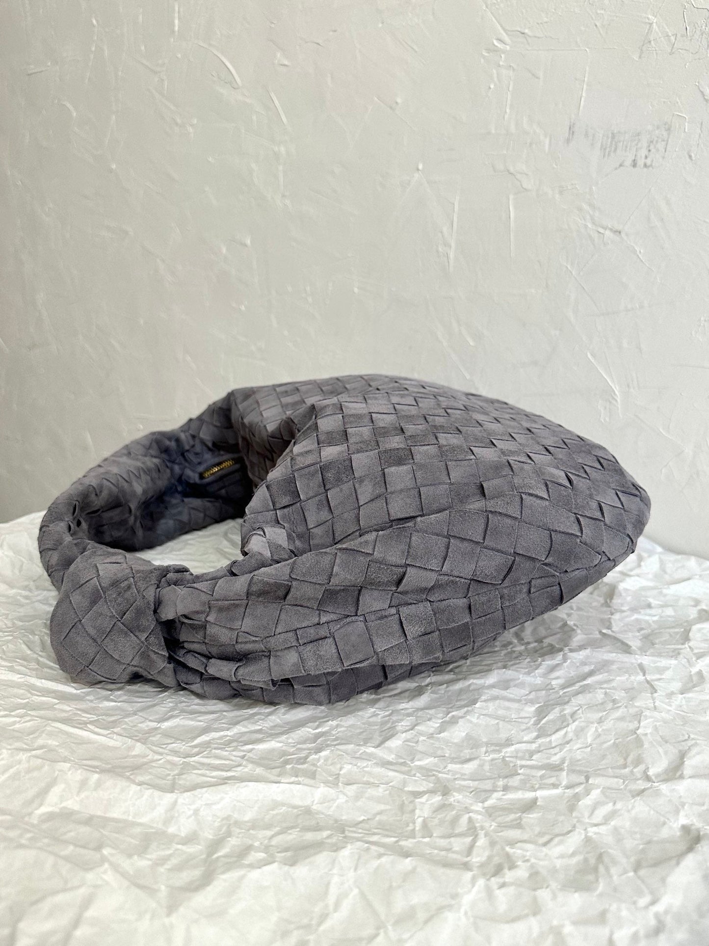 Luxury Bottega Veneta BV SMALL JODIE 48CM GREY SUEDE LEATHER