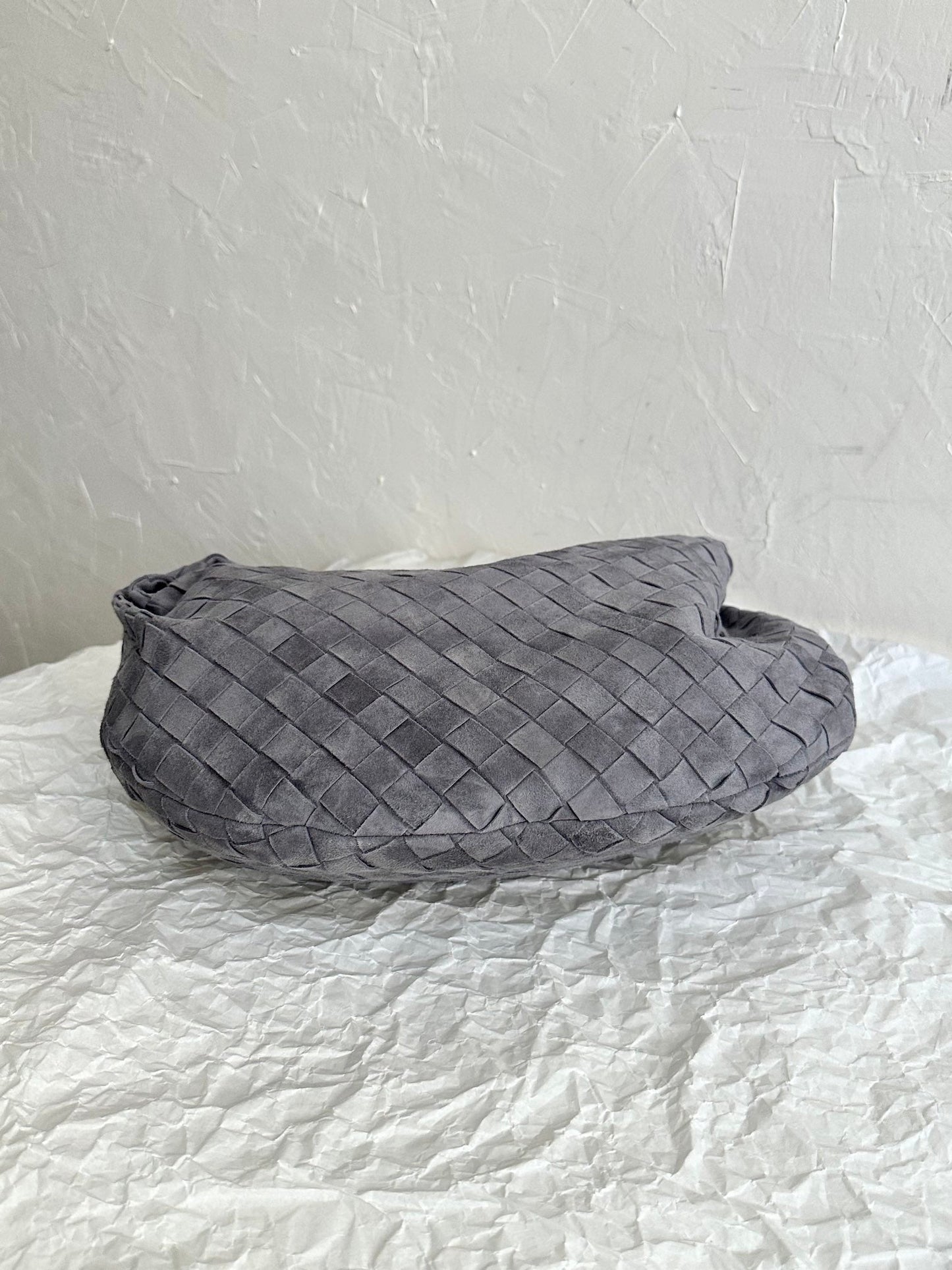 Luxury Bottega Veneta BV TEEN JODIE 36CM GREY SUEDE LEATHER