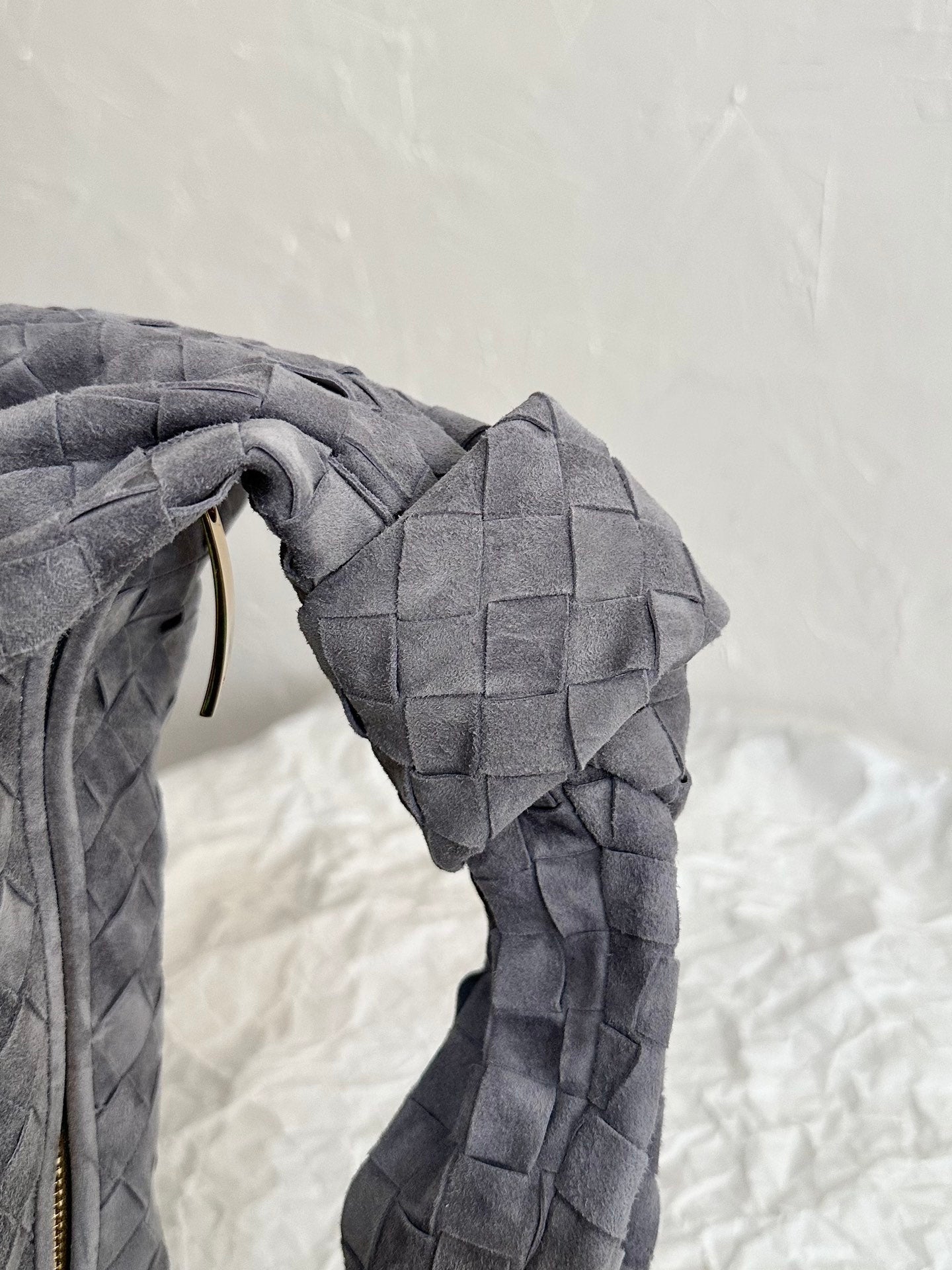 Luxury Bottega Veneta BV TEEN JODIE 36CM GREY SUEDE LEATHER