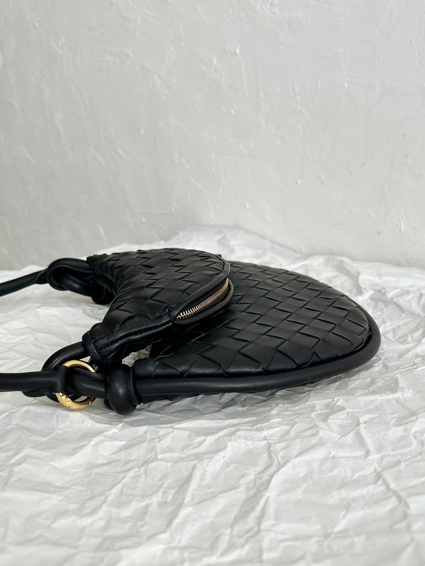 Luxury Bottega Veneta BV MEDIUM GEMELLI 36CM BLACK LAMBSKIN LEATHER