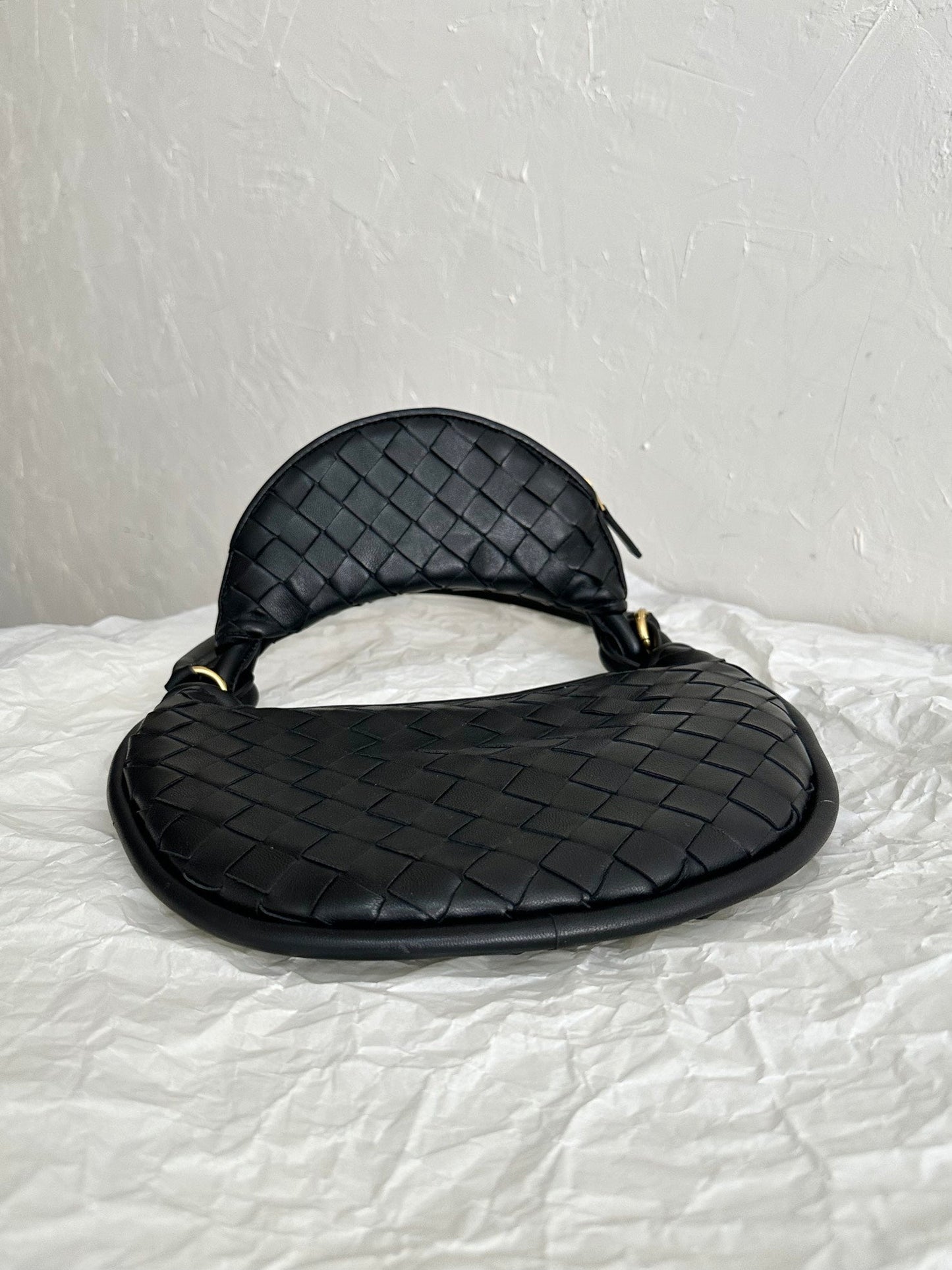 Luxury Bottega Veneta BV MEDIUM GEMELLI 36CM BLACK LAMBSKIN LEATHER